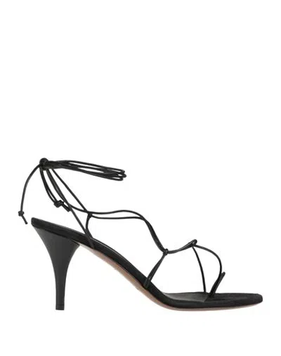 Neous Woman Thong Sandal Black Size 6 Leather