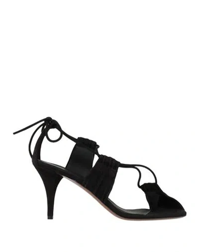 Neous Woman Thong Sandal Black Size 8 Leather