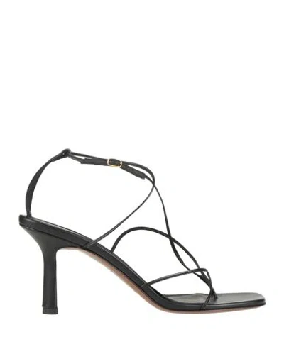 Neous Alphard Pin Buckle High-heeled Sandals In Black