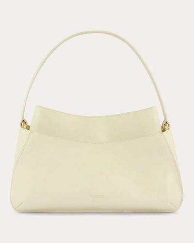 Neous Erid Leather & Suede Shoulder Bag In White