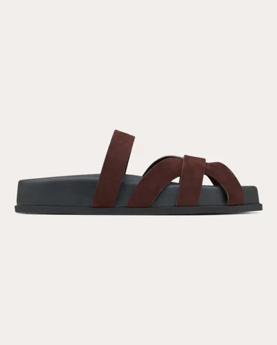 Neous Strappy Suede Sandals In Brown
