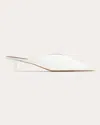 Neous Women's Maia 40 Ruched Crepe De Chine Mule In White
