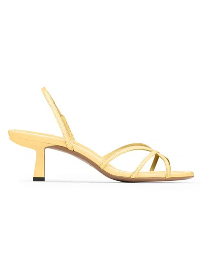 Neous Women's Nostalgic Modernism Ibor 55mm Leather Slingback Sandals In Yellow