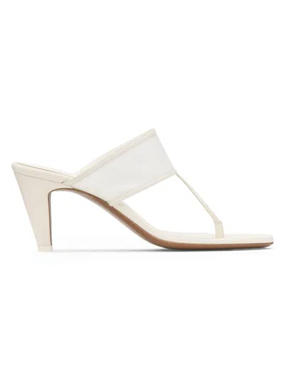 Neous Vena 65 Leather-trimmed Mesh Sandals In White