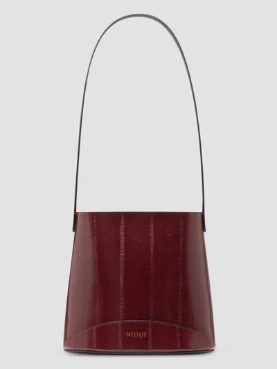 Neous Women's Pardalis 2.0 Eel-print Leather Shoulder Bag In Burgundy