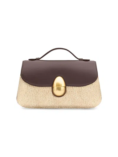 Neous Women's Phoenix 1.0 Raffia & Leather Top Handle Bag