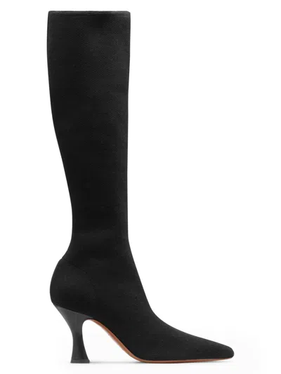 Neous Ran Stretch-knit Knee Boots In Black