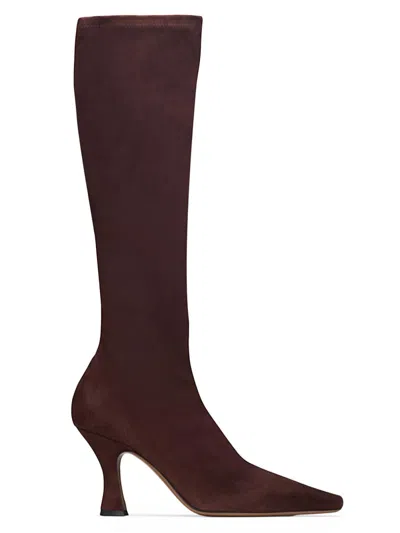 Neous Women's Ran 80mm Under-the-knee Suede Boots In Brown
