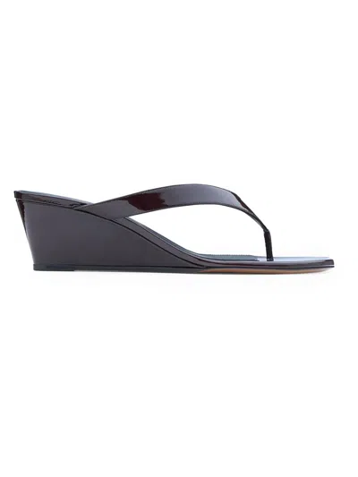 Neous Tercus 50 Leather Thong Sandals In Black