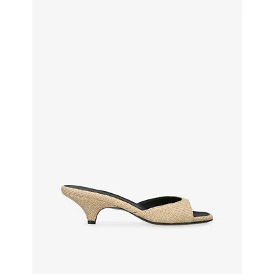 Neous Womens Beige Hynia Raffia Mules Eur 37.5 / 4.5 Uk In Multi