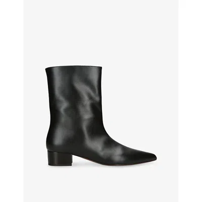 Neous Womens Black Tapek Leather Ankle Boots Eur 37.5 / 4.5 Uk