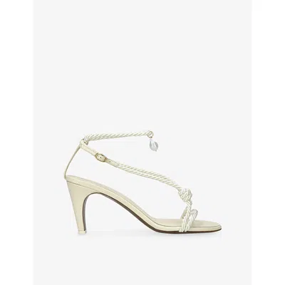 Neous Womens Garnet Rope Leather Heels Bone Eur 39 / 6 Uk In Multi