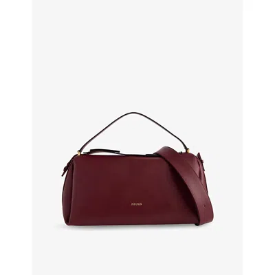 Neous Womens Burgundy Scorpius Leather Tote Bag