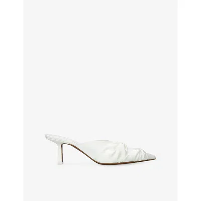 Neous Womens Cream Geminga Satin Mules Eur 37 / 4 Uk In Multi