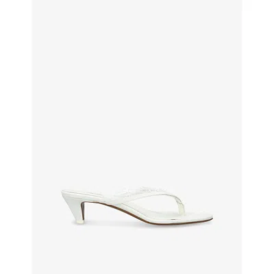 NEOUS WOMENS CREAM KALLIOPE LACE-TRIM HEELED SANDALS EUR 41 / 8 UK
