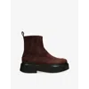 Neous Womens Dark Brown Buna Suede Ankle Boots Eur 36 / 3 Uk In Brown