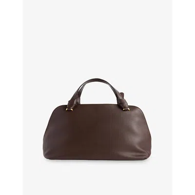 Neous Womens Dark Chocolate Aries Leather Top-handle Bag