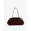 Neous Womens Dark Chocolate Berenices Baguette Leather Shoulder Bag