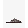 Neous Leather Woven Atik Slides