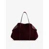 Neous Berenices Suede Tote Bag In Burgundy