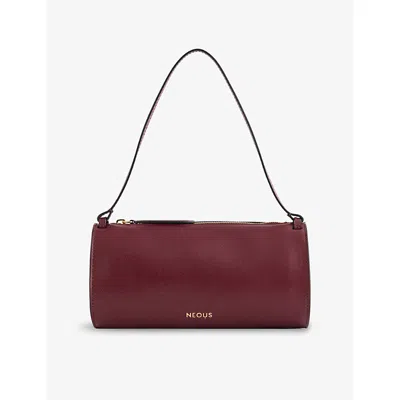 Neous Womens  Gemini Leather Shoulder Bag In Burgundy