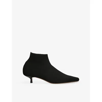 Neous Womens Black Idra Heeled Knitted Boots Eur 40 / 7 Uk