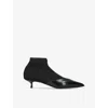 Neous Vega Shell And Leather Point-toe Ankle Boots In Black