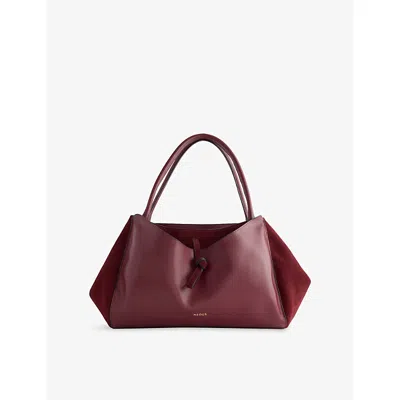 Neous Womens  Sagitta Leather Top-handle Bag In Burgundy