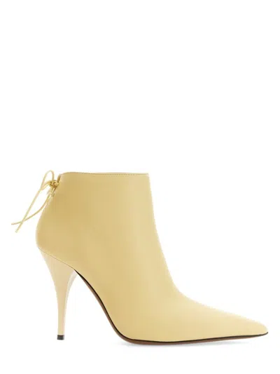 Neous Laced Stiletto Heel Ankle Boots In Yellow