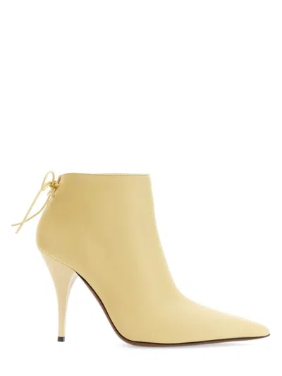 Neous Laced Stiletto Heel Ankle Boots In Yellow