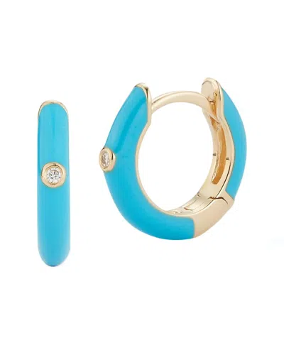 NEPHORA NEPHORA 14K 0.01 CT. TW. DIAMOND HUGGIE EARRINGS