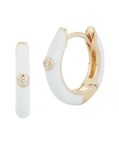 NEPHORA NEPHORA 14K 0.01 CT. TW. DIAMOND HUGGIE EARRINGS