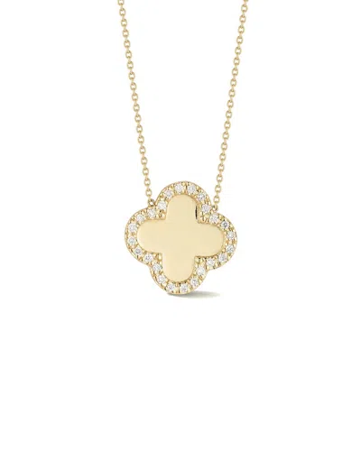 Nephora 14k 0.07 Ct. Tw. Diamond Clover Pendant In Gold
