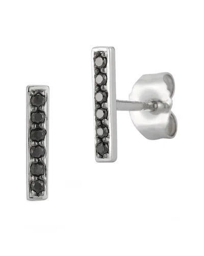 Nephora 14k 0.07 Ct. Tw. Diamond Studs In Black
