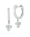 Nephora 14k 0.08 Ct. Tw. Diamond Dangle Huggie Earrings