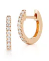 Nephora 14k Diamond Huggie Earrings In Silver