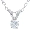 Nephora 14k 0.10 Ct. Tw. Diamond 4 Prong Solitaire Necklace
