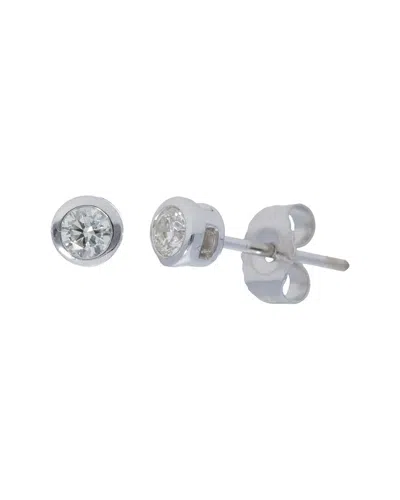 Nephora 14k 0.20 Ct. Tw. Diamond Studs In Silver