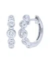 Nephora 14k 0.26 Ct. Tw. Diamond Graduated Plain Huggie Hoops