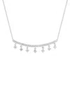 Nephora 14k 0.54 Ct. Tw. Diamond Bar Necklace In Metallic