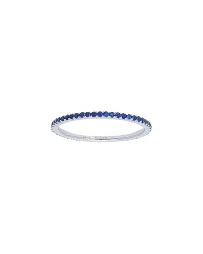 Nephora 14k 0.58 Ct. Tw. Diamond & Blue Sapphire Stackable Eternity Ring