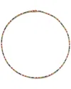 Nephora 14k 0.64 Ct. Tw. Rainbow Sapphire Rainbow Tennis Necklace