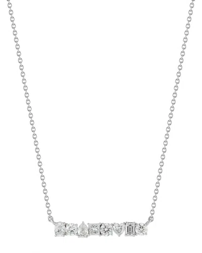 NEPHORA NEPHORA 14K 1.14 CT. TW. DIAMOND MIXED SHAPE BAR NECKLACE