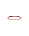 Nephora 14k Rose Gold 0.58 Ct. Tw. Diamond & Ruby Stackable Eternity Ring