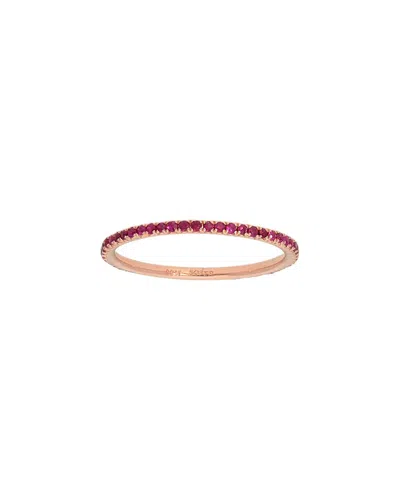 NEPHORA NEPHORA 14K ROSE GOLD 0.58 CT. TW. DIAMOND & RUBY STACKABLE ETERNITY RING