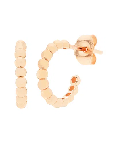 Nephora 14k Rose Gold Beaded Hoops