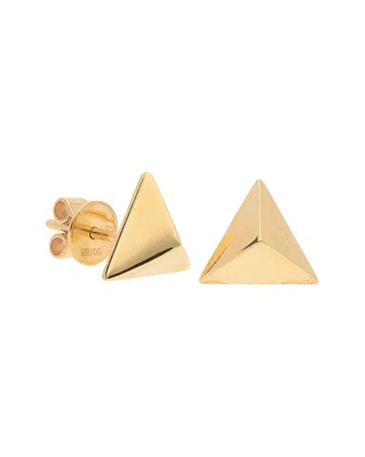 Nephora 14k Yellow Gold Pyramid Studs