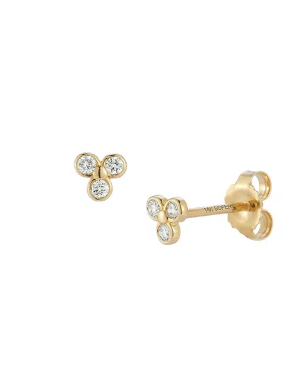 Nephora Women's 14k Yellow Gold & 0.08 Tcw Diamond Stud Earrings