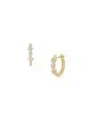 NEPHORA WOMEN'S 14K YELLOW GOLD & 0.19 TCW DIAMOND HUGGIE EARRINGS