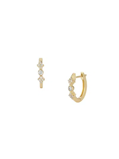 Nephora Women's 14k Yellow Gold & 0.19 Tcw Diamond Huggie Earrings